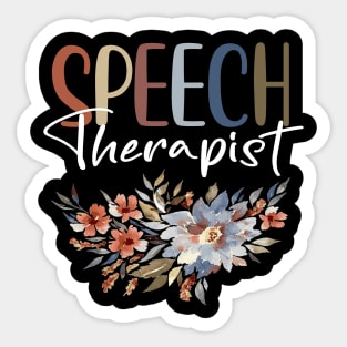 Flower Teacher SLP Speech Therapist Back to School Sticker